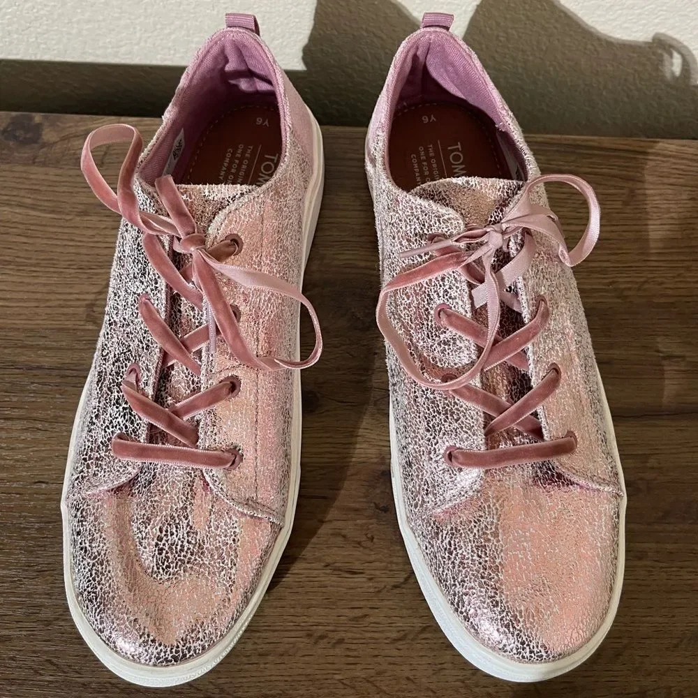 Toms Pink Glitter Sneakers